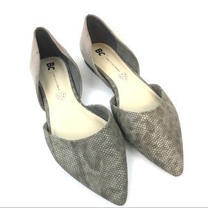 BC Footwear + d'Orsay Vegan Leather Lizard Flat